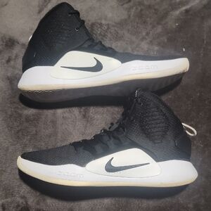 Nike High-Top Black and White Athletic Shoes with Textured Upper
